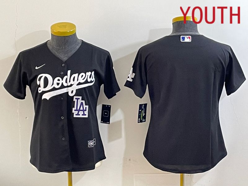 Youth Los Angeles Dodgers Blank Black Game 2024 Nike MLB Jersey style 11211